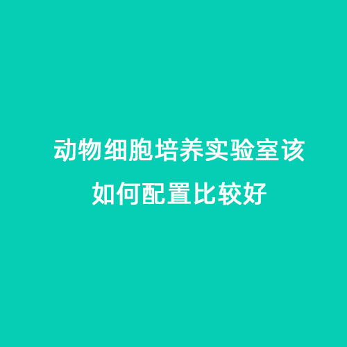 动物细胞培养实验室该如何配置比较好